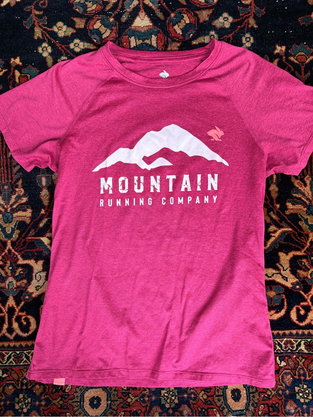 Rabbit x Mountain Running Company Pink Running Tee M